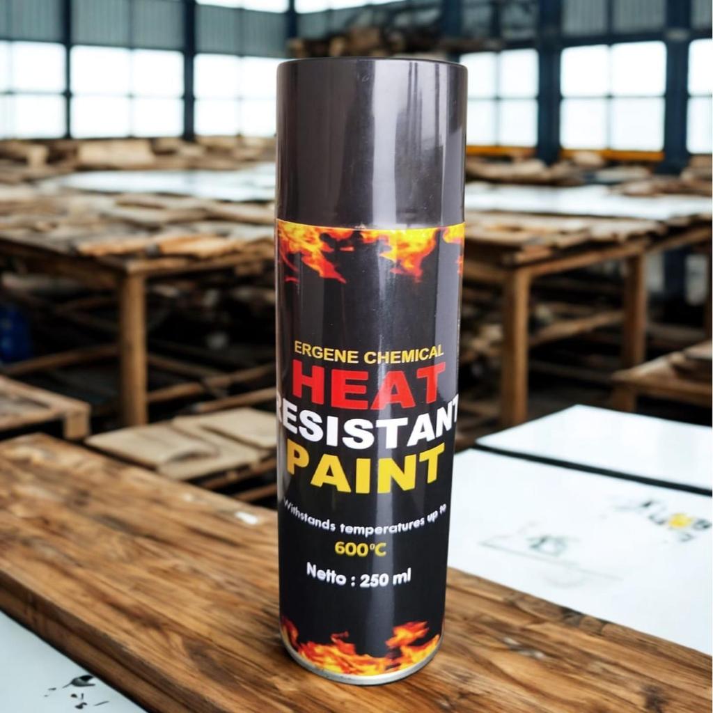 Cat Hi-Temp 600 Derajat celsius-Spray 250ml-Silver-Cat Tahan Panas Api - Bandung