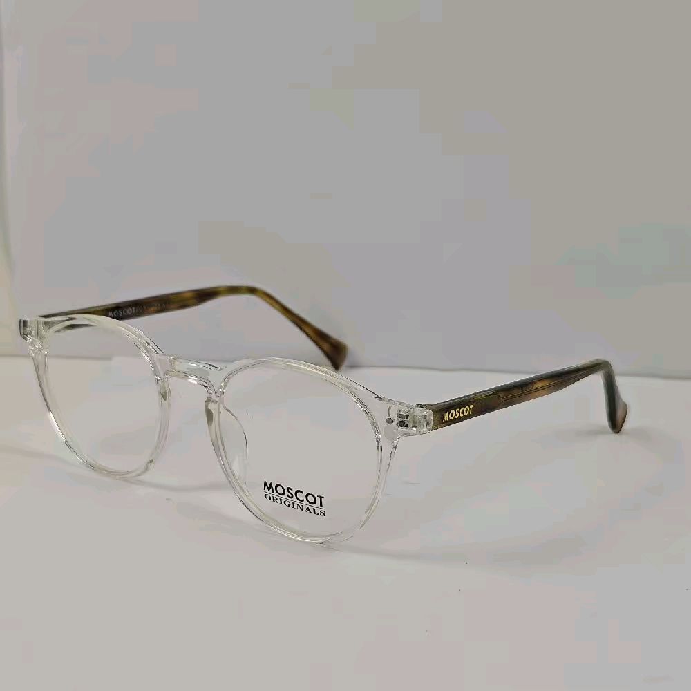 Moscot Bulat Frame Kacamata Pria Wanita Moscot Bulat 81069 Transparan Tortoise Shell Bisa Lensa Blue