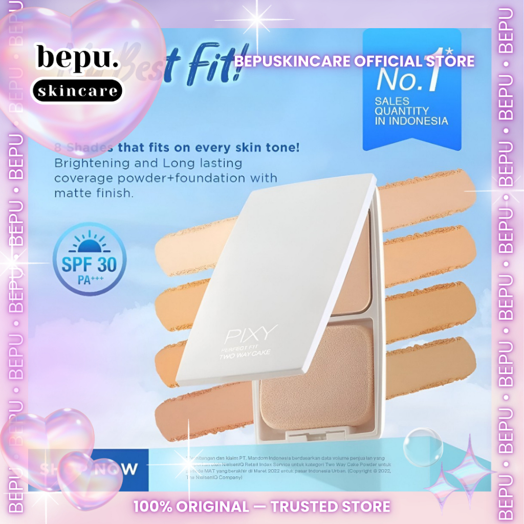 Bepuskincare - PIXY UV WHITENING PERFECT FIT TWO WAY CAKE ( TWC ) | PIXY Bedak Two way cake Perfect 