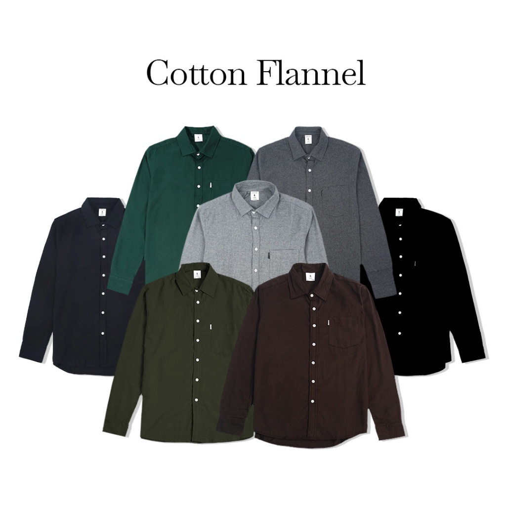 The Don's House COSARIA LS - Kemeja Flannel Lengan Panjang Polos Slimfit Pria Wanita