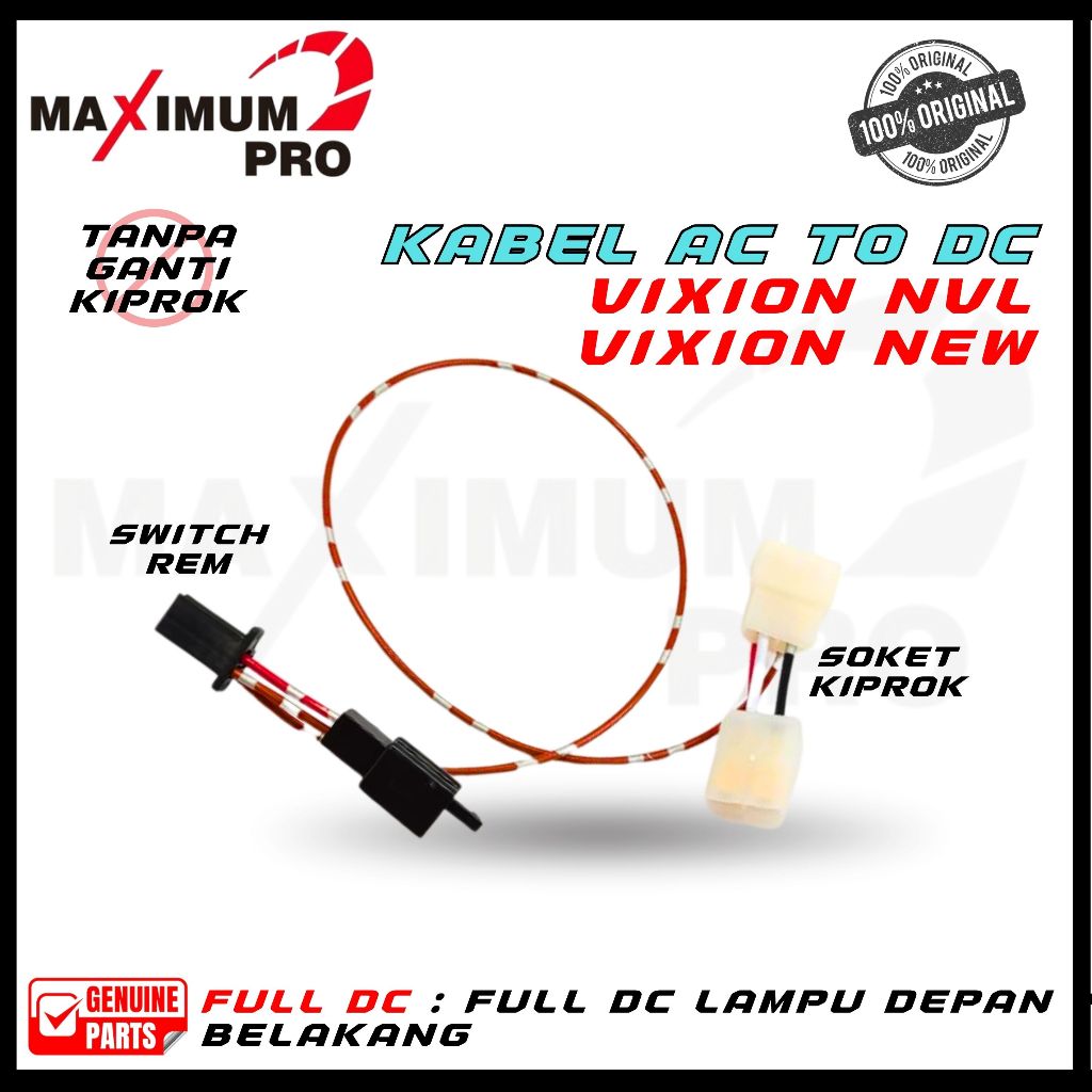 KONVERTER FULL AC TO DC VIXION NVL VIXION NEW LED LAMPU DEPAN BELAKANG TANPA GANTI KIPROK KABEL FULL