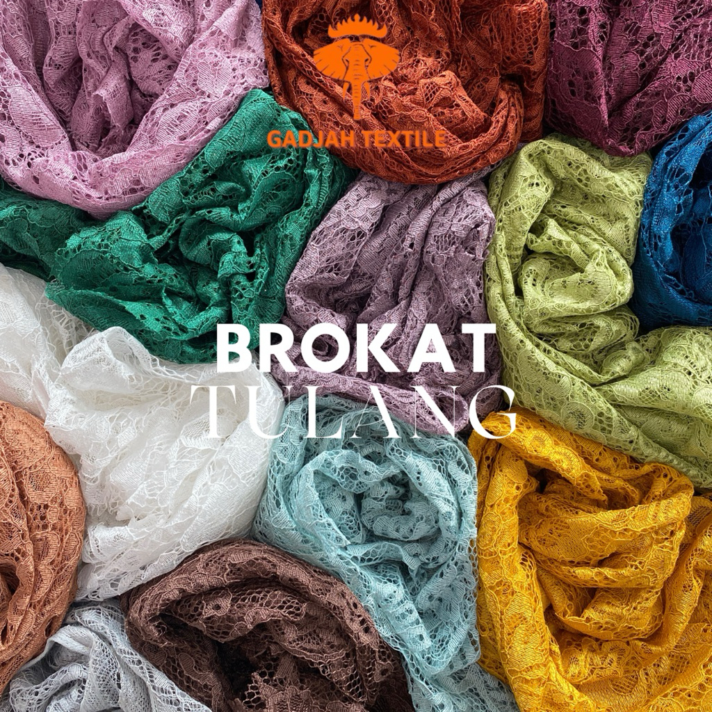 Kan Brokat Tulang Bahan Dress, Kebaya, Kombinasi