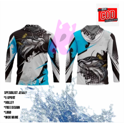 Jersey Baju Mancing Premium Bisa Costume. Ikan Lele catfish free nick name full print