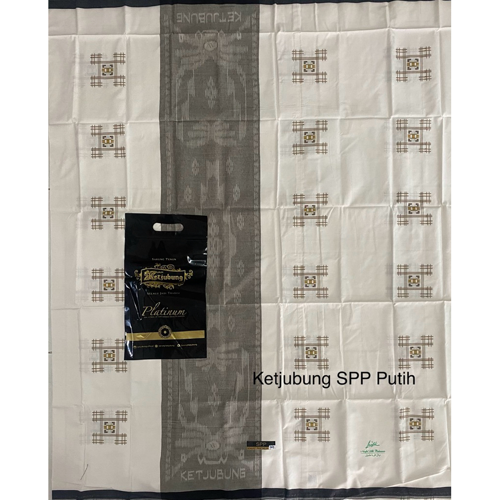 Ketjubung Platinum SPP putih -Hitam Bronze