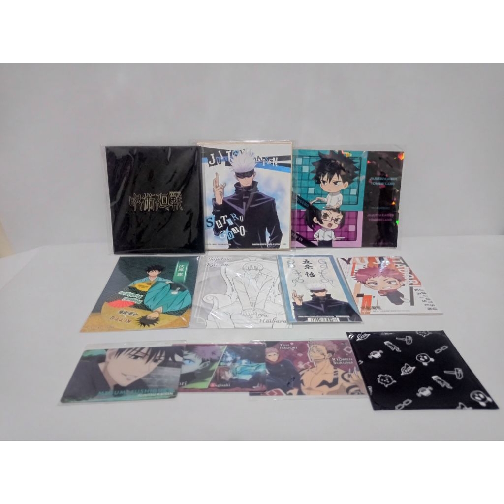 (Updated) Jujutsu Kaisen Gojo Satoru shikishi Nobara Screen Art Folder Megumi Post Card Yuji etc