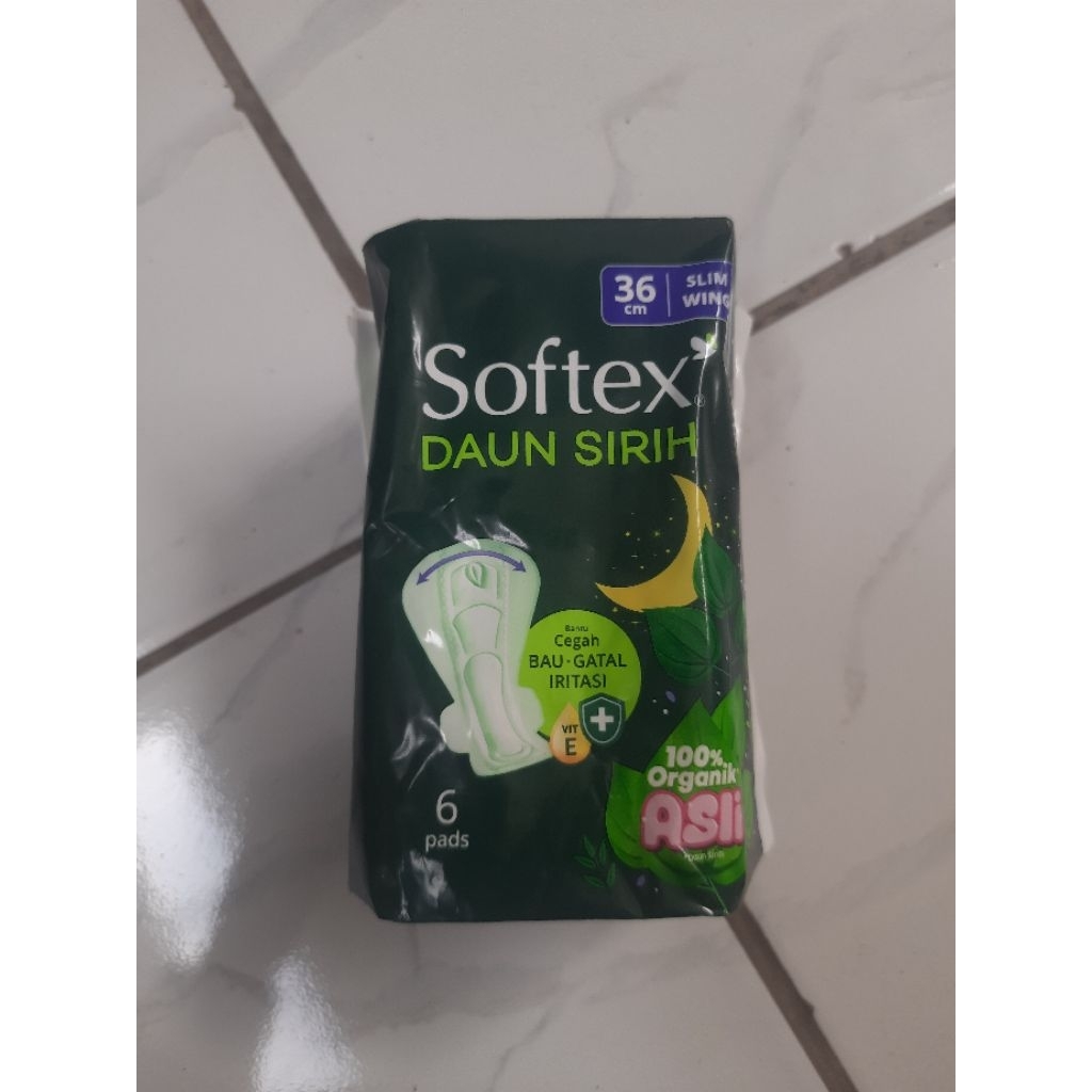 Softex Daun Sirih Night 36cm isi 6
