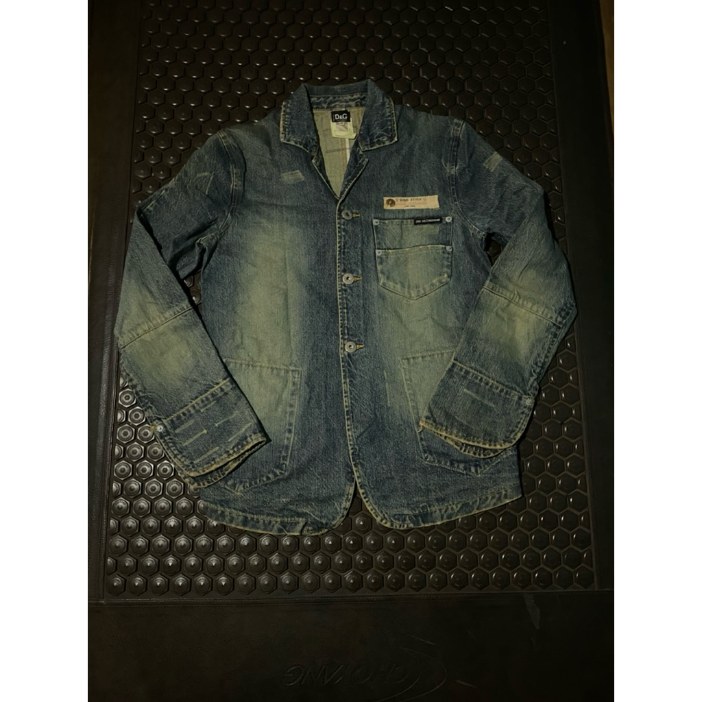 JAKET JEANS DENIM SUPER LUXURY DOLCE & GABBANA MEWAH BRANDED ( harga di store masih diatas 20 juta )