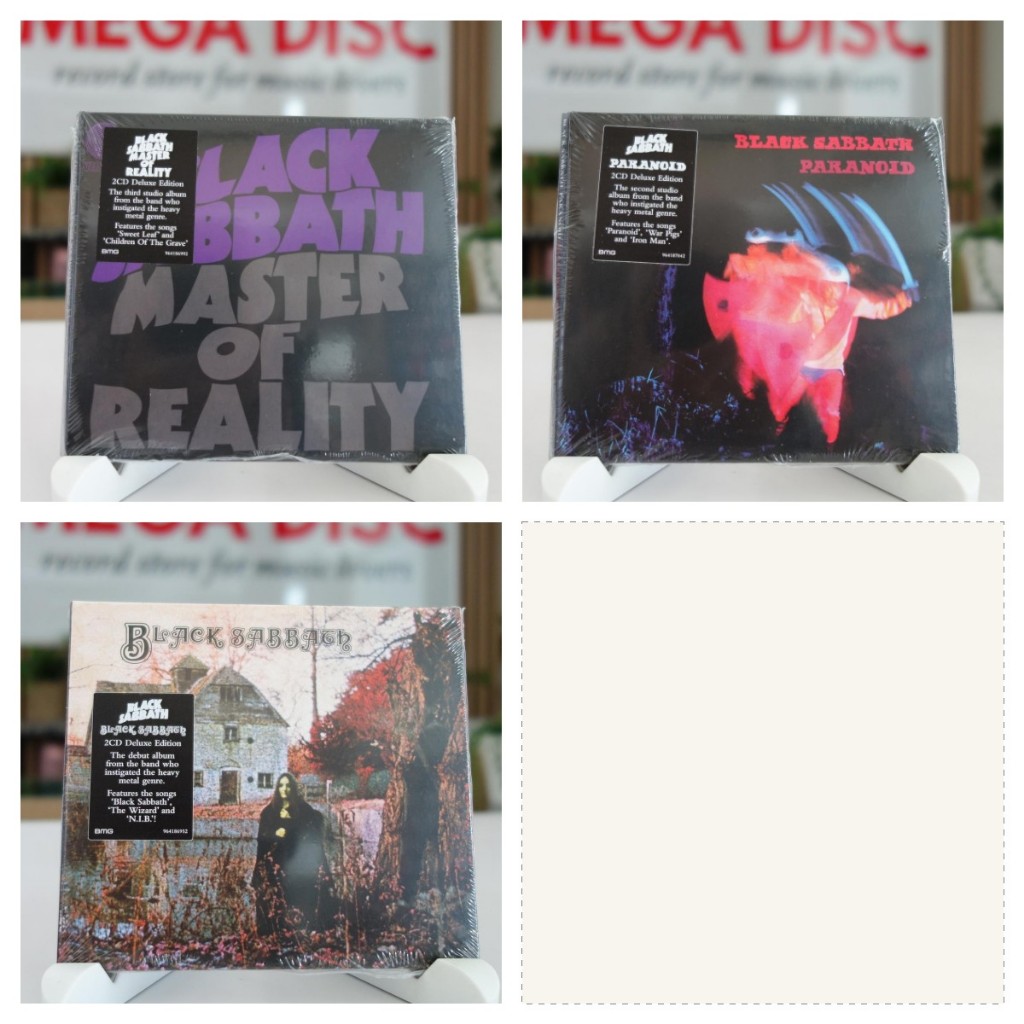 CD Black Sabbath Album 2CD Deluxe Edition Audio Music - Master Of Reality / Paranoid / Black Sabbath