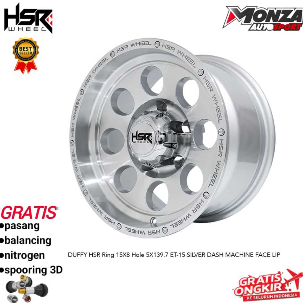Velg mobil offroad R15 Hsr Duffy untuk feroza,katana,escudo,katana,taft dan jimny