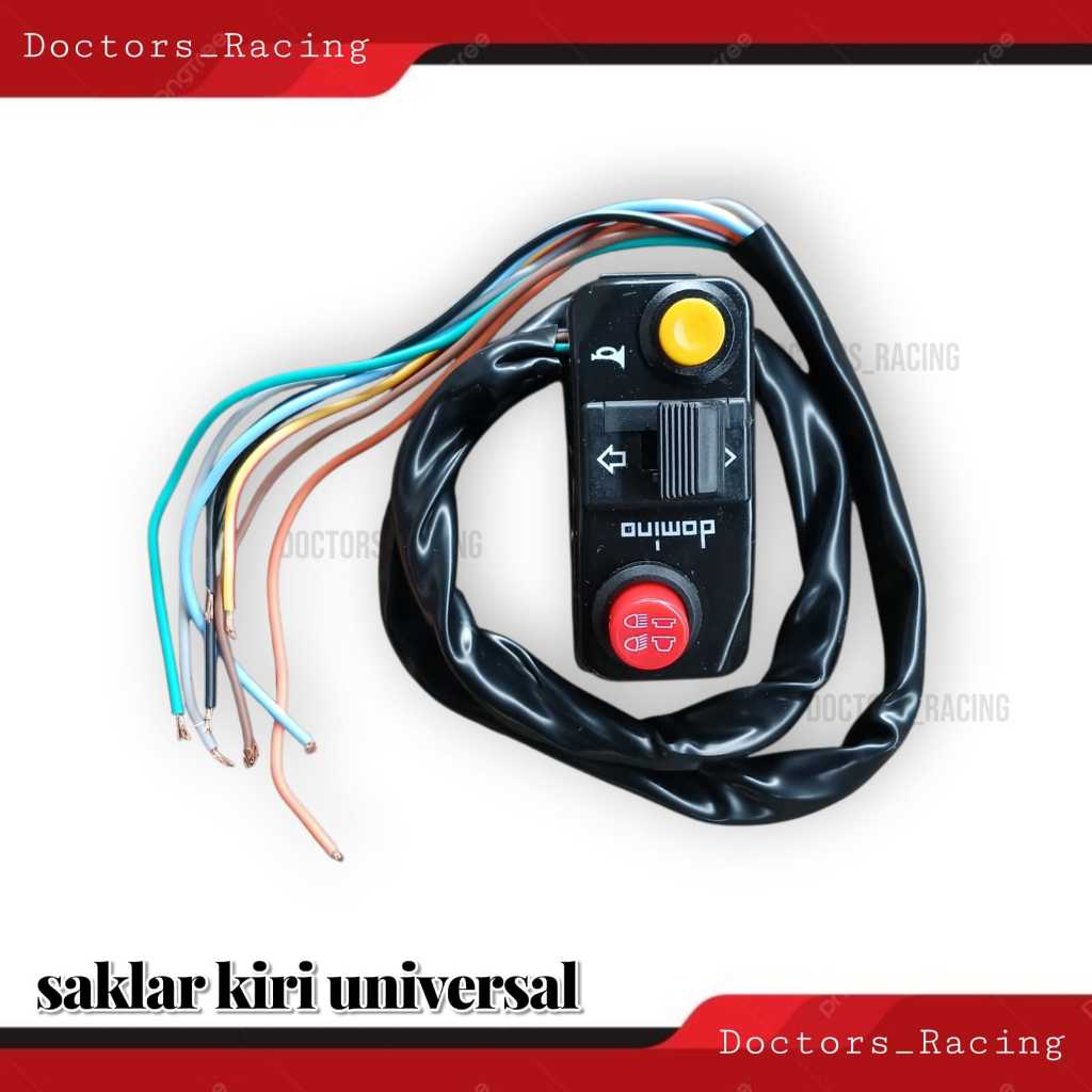 Saklar Kiri 3 Tombol Saklar Holder Saklar Kiri Universal Semua Jenis Motor Saklar Kiri Tombol Lamp K