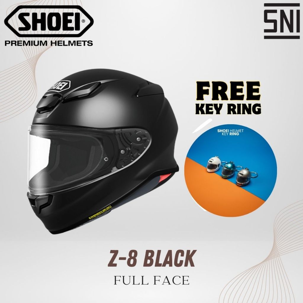 Helm Shoei Z-8 Black Full Face Premium Original