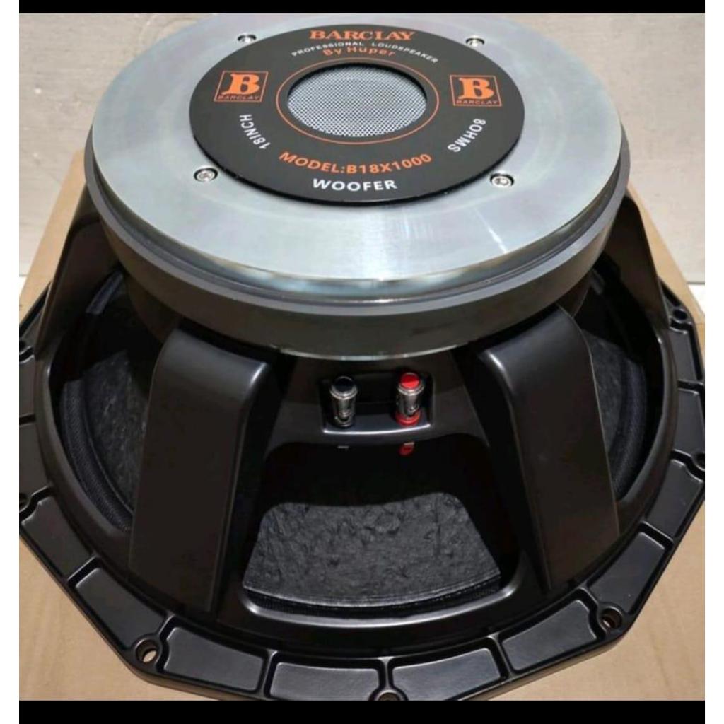 Speaker Subwoofer HUPER BARCLAY B18X1000 18 Inch Coil Ferrite Magnet 5 Inch Original Resmi