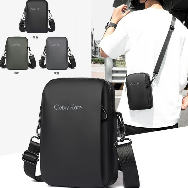 Tas Selempang Pria Mini Anti Air – Tas HP Ringkas & Stylish- Ringan, Simpel, Tahan Air