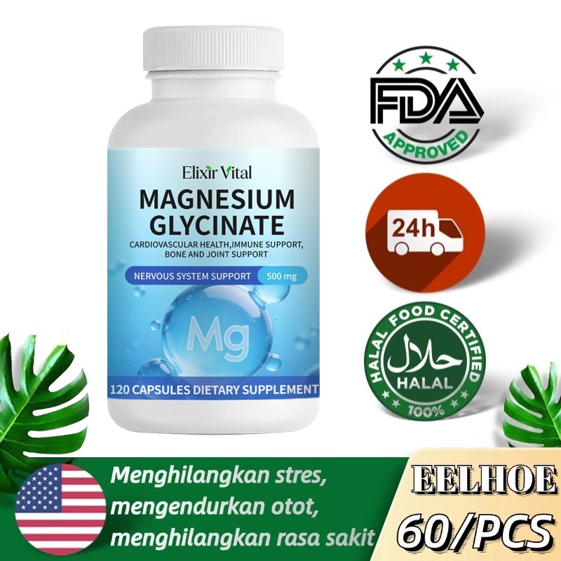 Magnesium Glycinate 500mg – Suplemen Magnesium untuk Kesehatan Kardiovaskular