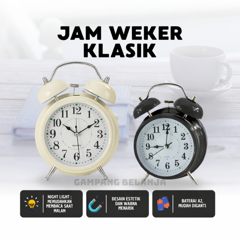 JAM ALARM KLASIK/JAM ALARM KLASIK/JAM ESTETIK/ALARM CLOCK CLASSIC/JAM ALARM