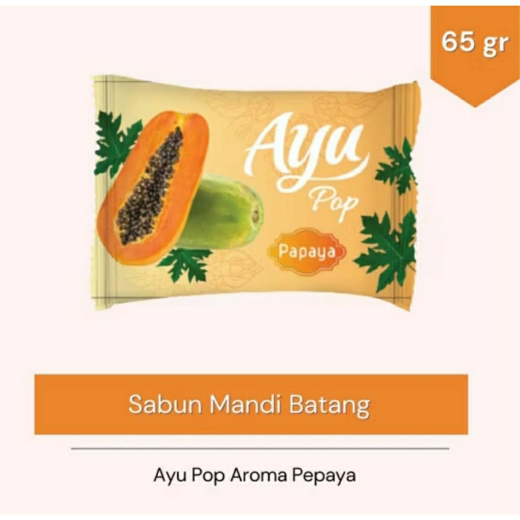 AYU POP PAPAYA  65 GRAM SABUN MANDI BATANG