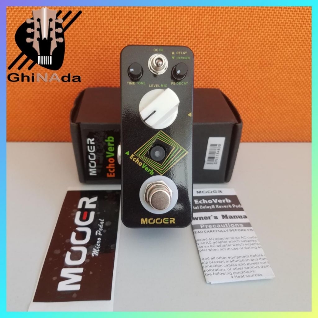 MOOER EchoVerb Efek Pedal Digital Delay Reverb
