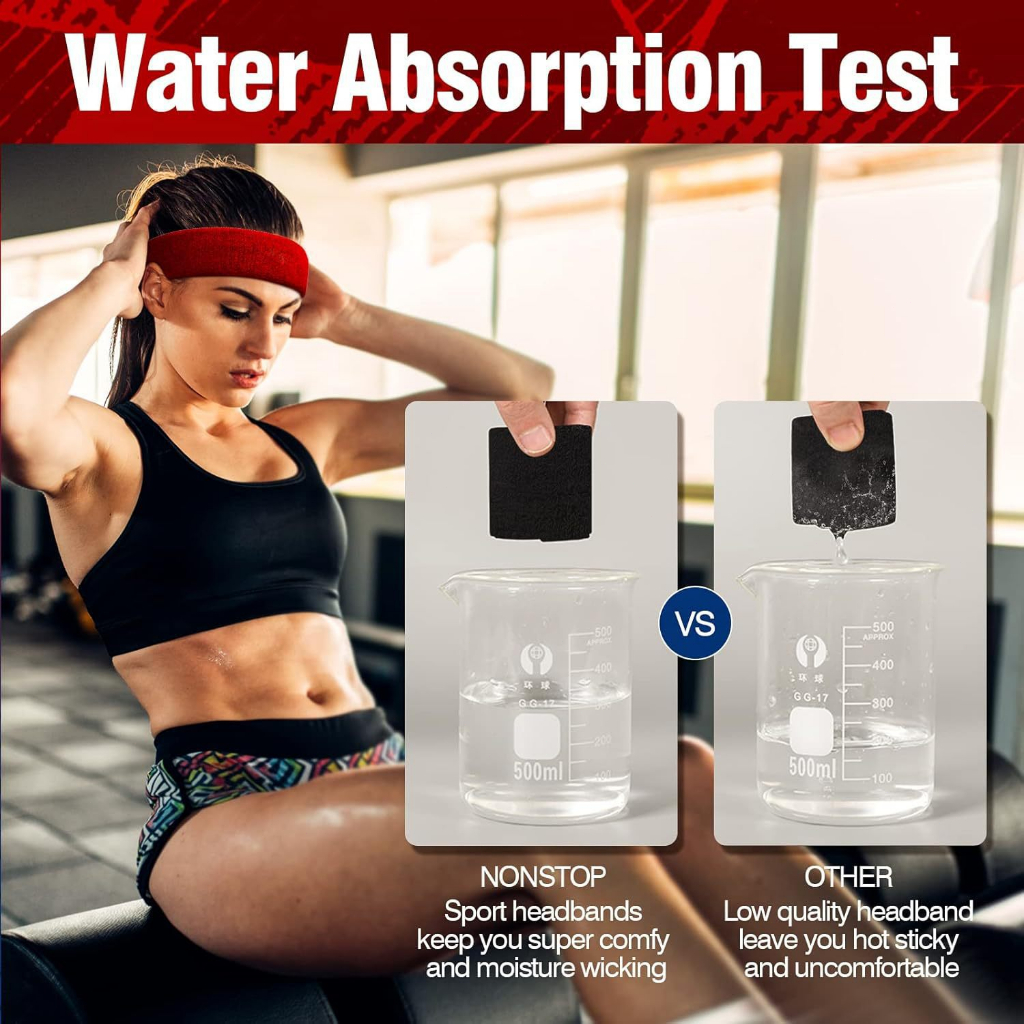 P&P padel pickeleball Sports Headband Sweatband Handuk raiutan pria dan wanita Basket Fitness Runnin