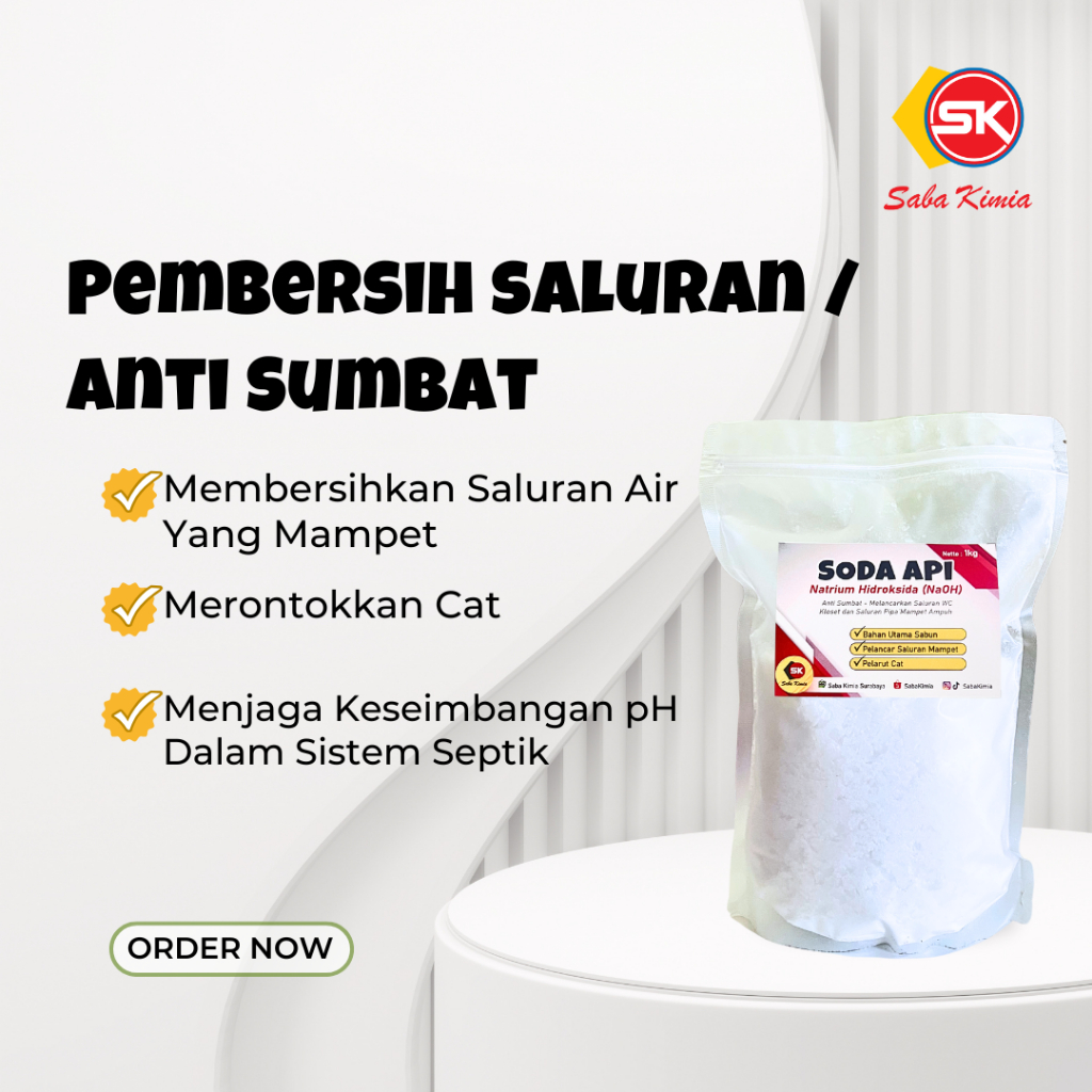 Soda Api Flakes 1 kg - Costik Caustic Soda Pembersih Saluran Anti Sumbat