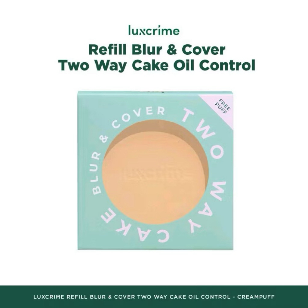 LUXCRIME Two Way Cake Oil Control Refill - Blur & Cover