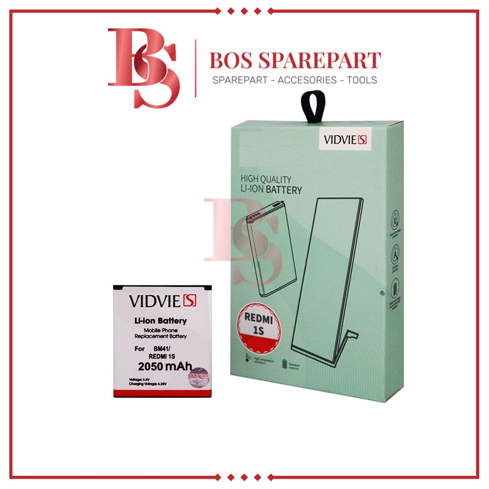 VIDVIE-S BATERAI XIAOMI BM41 / REDMI 1S ORI 100 / BATTERY / BATRE