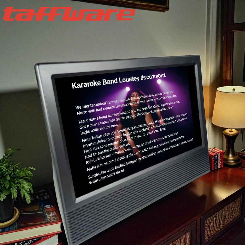 Taffware TV Digital Bluetooth Karaoke 14 Inch Portable dengan Baterai 8800mAh dan 2 Mikrofon – MT14