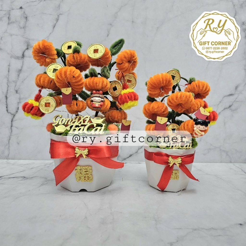 Pohon jeruk imlek / pohon mandarin / hampers imlek / hampers premium / toples imlek