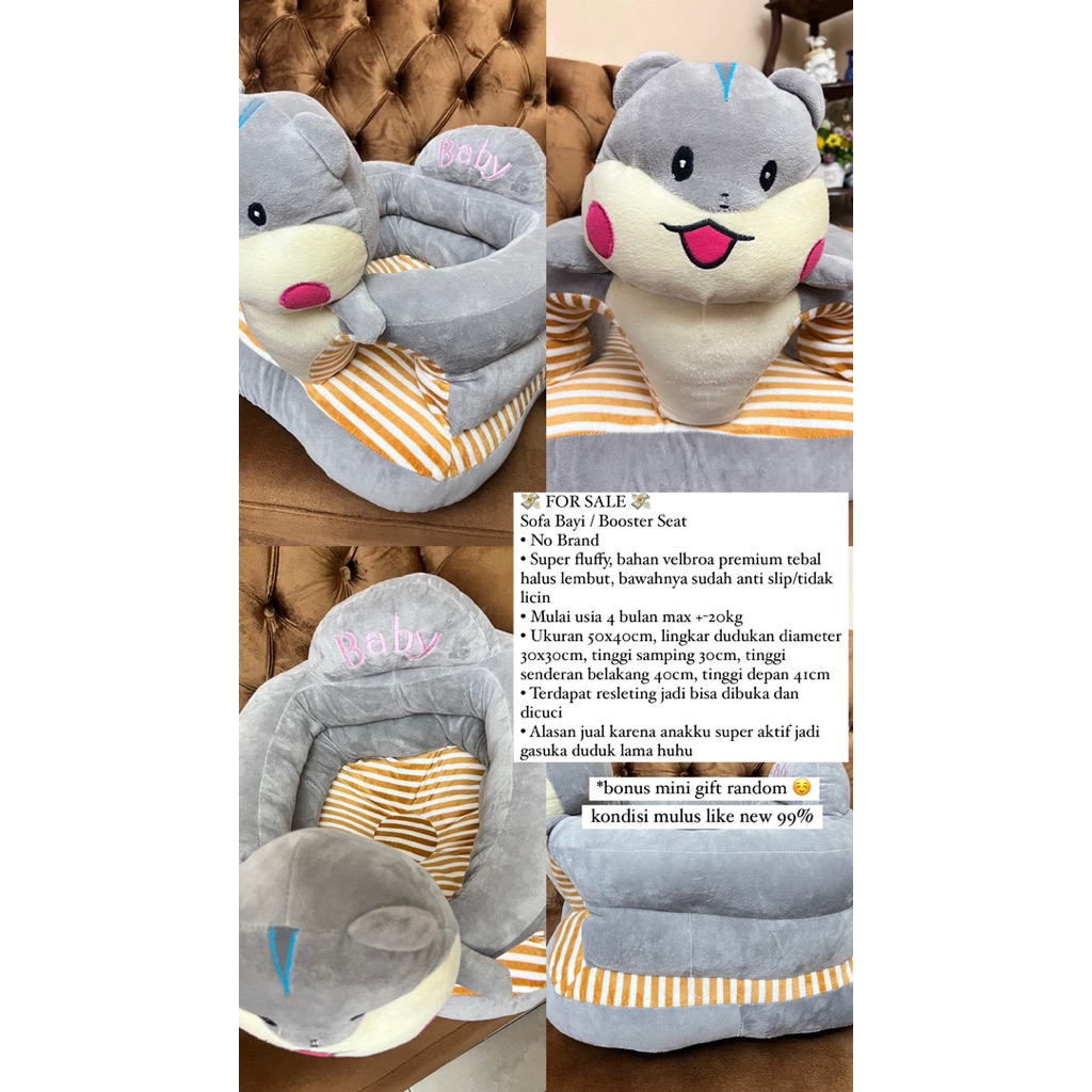 PRELOVED SECOND SEKEN Sofa Bayi Booster Seat Karakter Tupai
