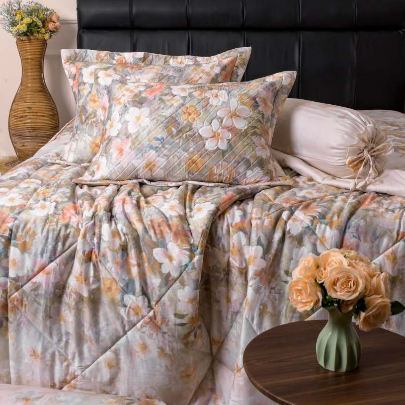 Soraya Bedsheet Set Bedcover Rimple Katun Jepang Uk. 180x200x30cm