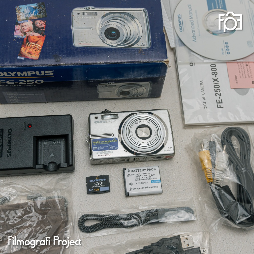 Olympus FE-250 | Fullset - Kamera Pocket Digital Digicam Camdig Low Mega Pixel