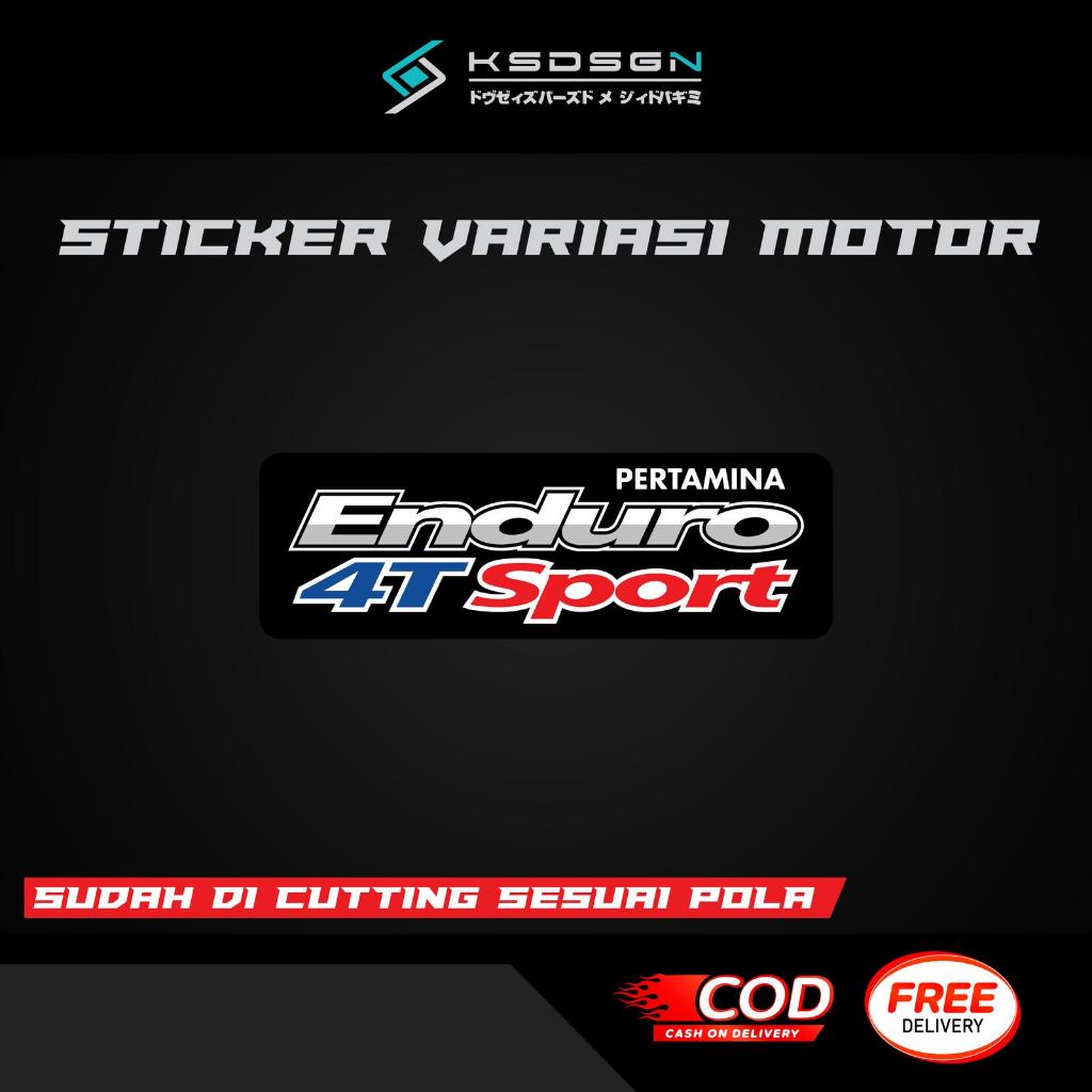 Stiker Enduro 4T Sport Sticker Sponsor Motor Mobil 10x3.5cm