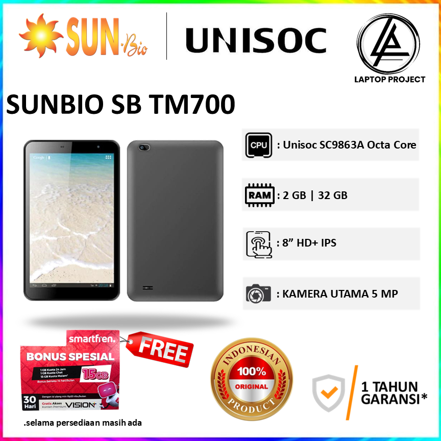 TAB SUNBIO SB TM700 4G LTE 2GB/32GB Garansi Resmi - TAB MURAH