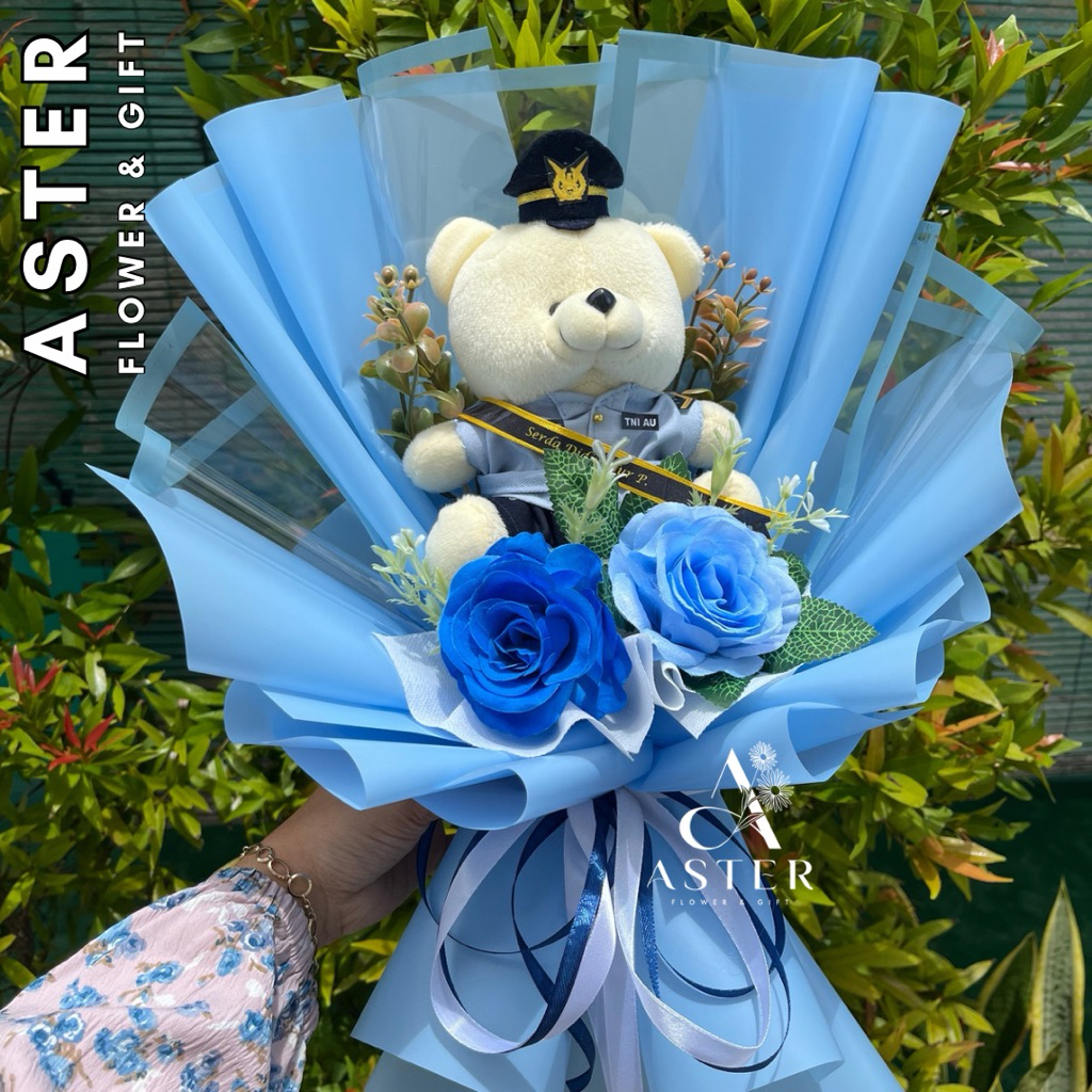 Buket Profesi TNI AU Baju Asli / Buket Boneka TNI AU