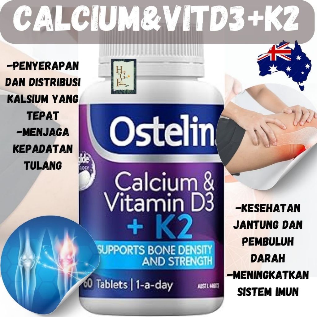 ostelin cal-dk2 60 tablets supports bone strength and bone density
