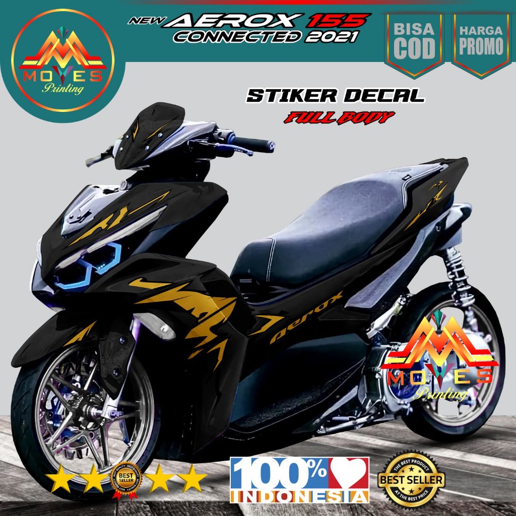 Sticker decal variasi new Aerox 155 connected 2021 full body / stiker motor yamaha aerox 155