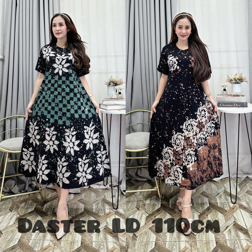 Daster Twill Rayon Super Premium original terbaru lengan pendek kekinian Batik Busui asli Pekalongan