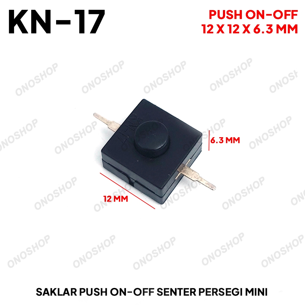 Saklar Push On-Off Senter Persegi Mini