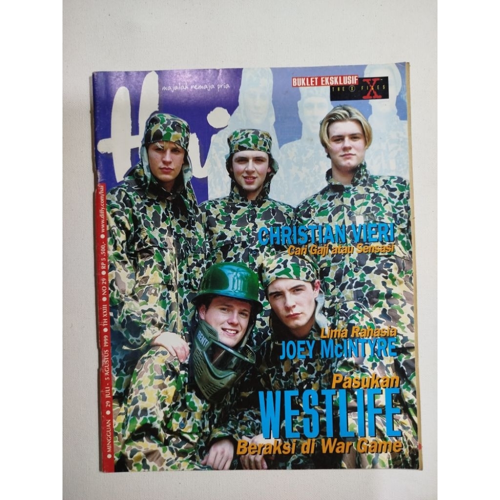MAJALAH HAI COVER WESTLIFE