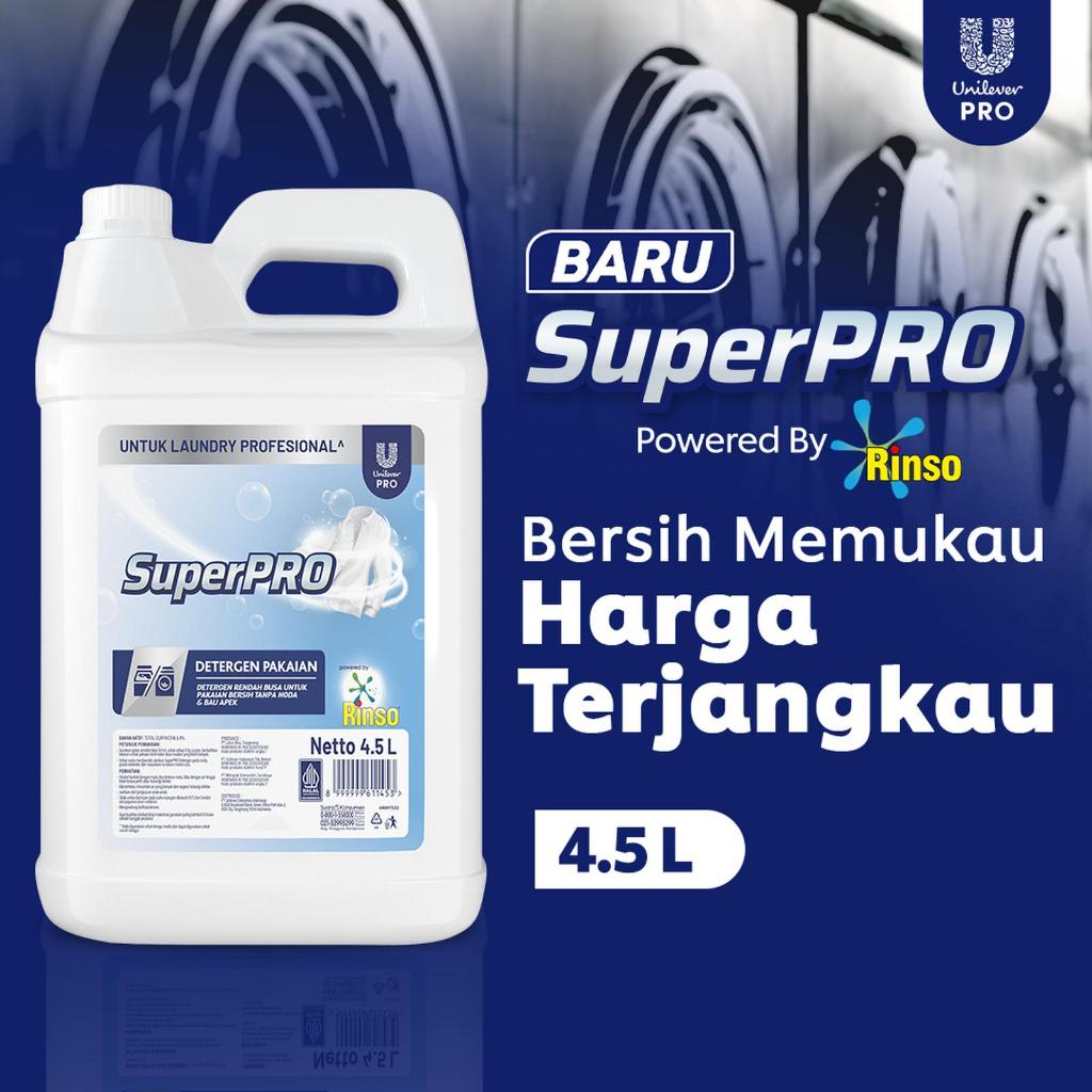 Rinso Superpro Deterjen Matic Cair Jerigen 4500ml