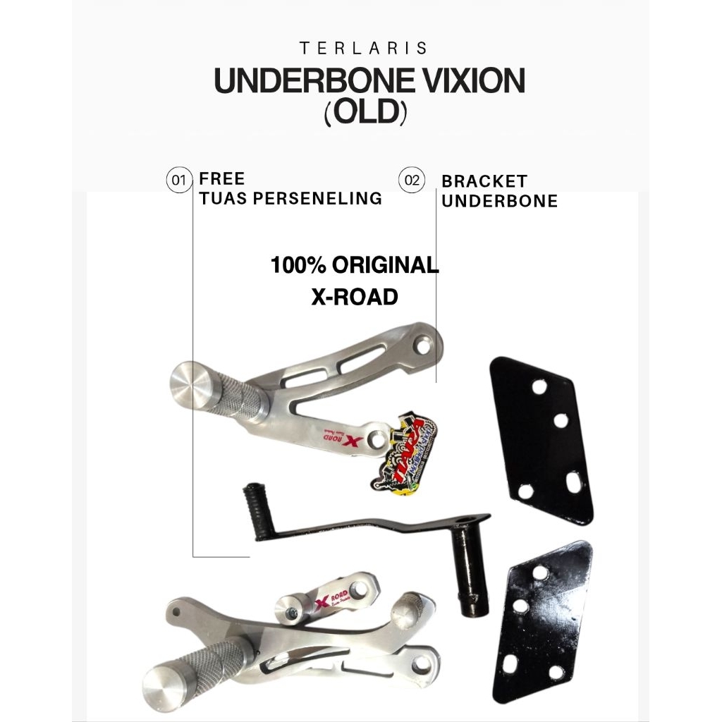 Footstep underbone vixion old tromol original xroad fullset