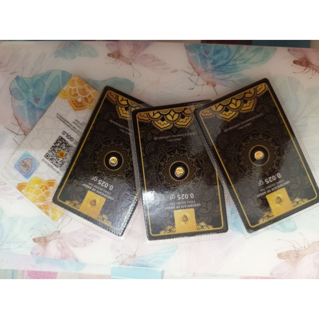 Koin Emas Mini 0.025 Gram - 24 Karat, Murni, Bersertifikat