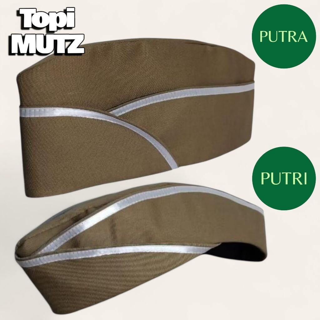 Topi Mutz PNS ASN Topi mut Pegawai Veteran Pria & Wanita