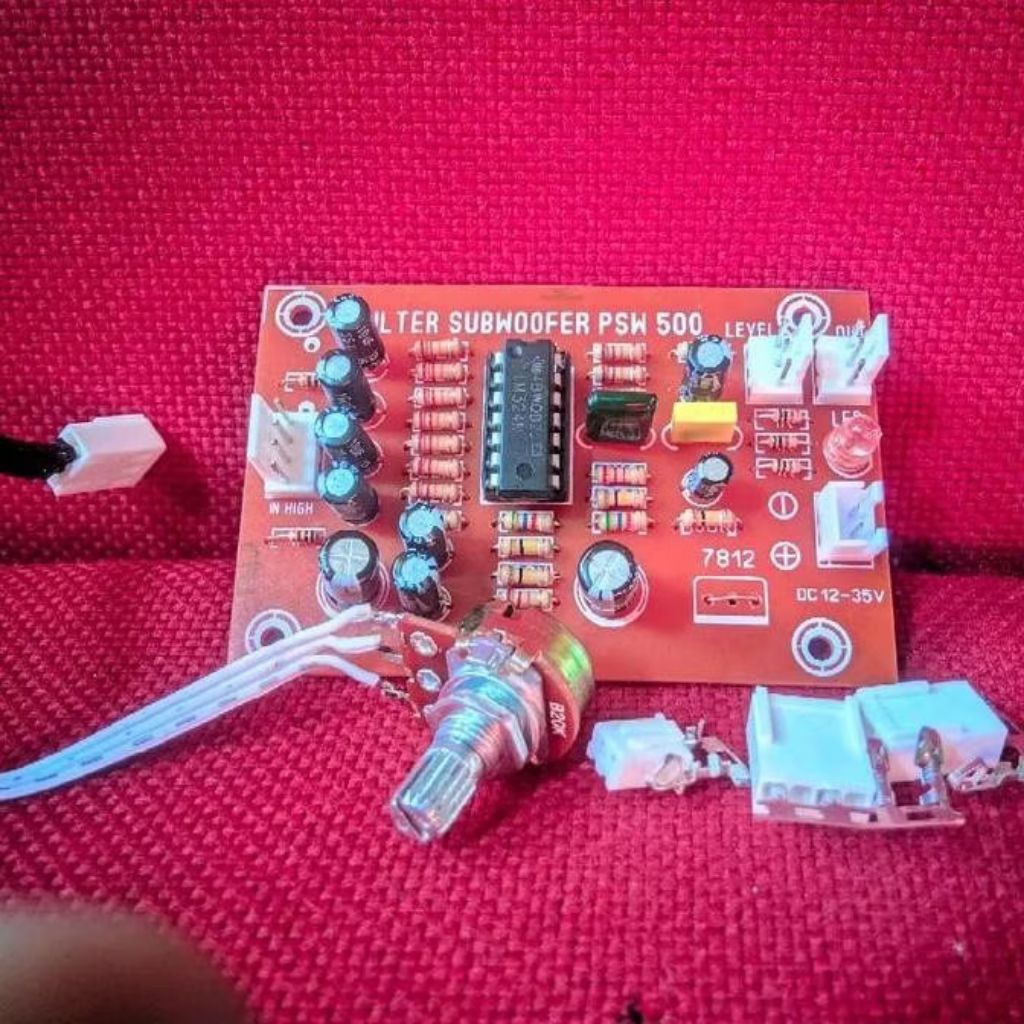 filter subwoofer psw 500 rebah high input dengan potensio.dan molex