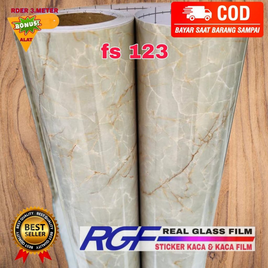 WALLPAPER STIKER LANTAI MARMER COKLAT TERANG/WALLPAPER STIKER LANTAI MARMER GLOSSY/WALLPAPER STIKER 