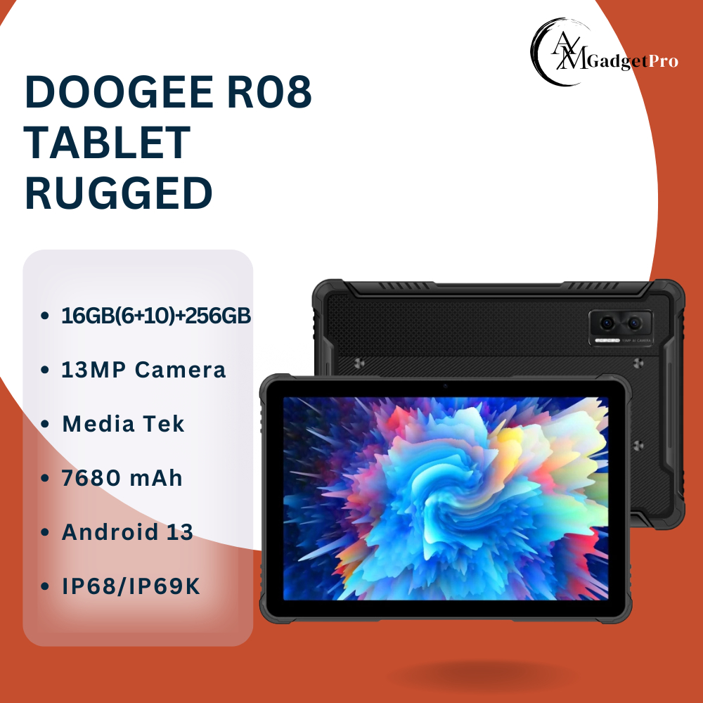 DOOGEE R08 4G Rugged Tablet 6GB+256GB 7680 mAh 10.1 Inch Screen Android Tablet PC 4G Network