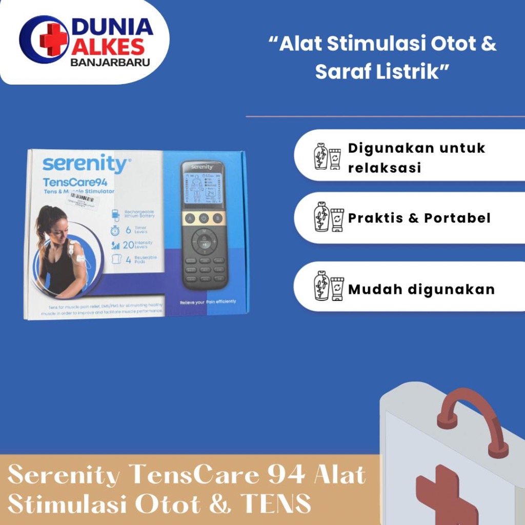 SERENITY - Tens & Muscle Stimulator TensCare94 / Alat Terapi Stimulator TENS