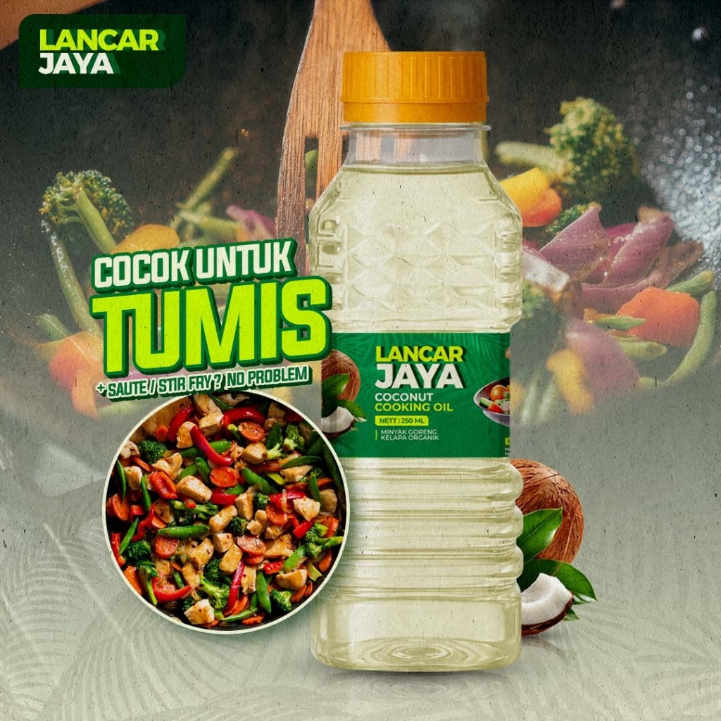 Lancar Jaya Minyak Goreng Kelapa 250 ml - Coconut Cooking Oil Sehat Untuk Menumis 250 ml