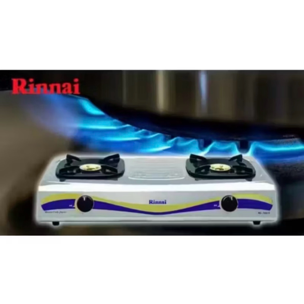 ( Free Kardus & Bublewrap 3 ) Rinnai 522e | Kompor Gas Rinnai Stainless 2 Tungku | Rinnai Stainless