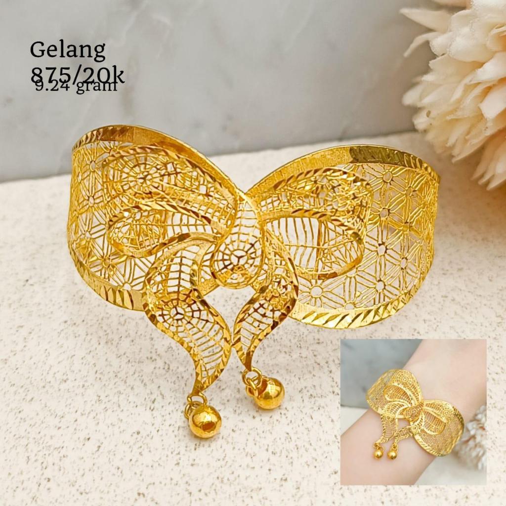 Gelang Butterfly Kendari Besar Elegant  Koleksi Josean Emas Asli Hadiah Ulang Tahun