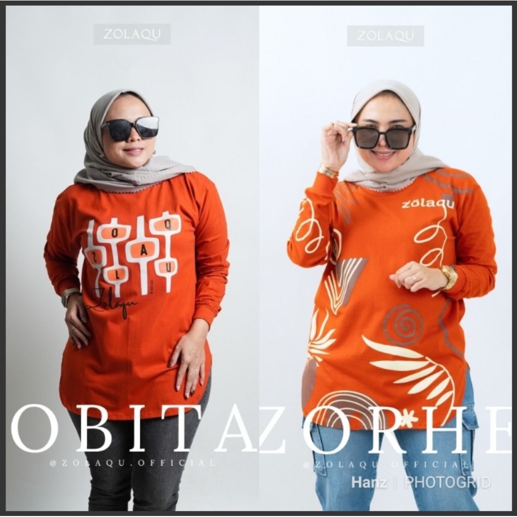 TERACOTTA SERIES Kaos ZOLAQU ORIGiNAL Oval Blouse semi tunik
